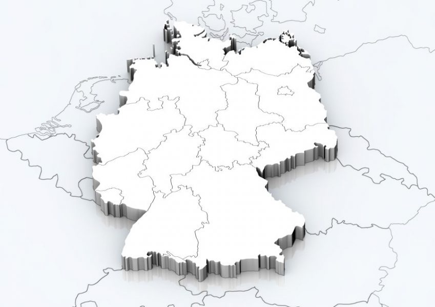 Deutschland und angrenzende Länder detailgetreu